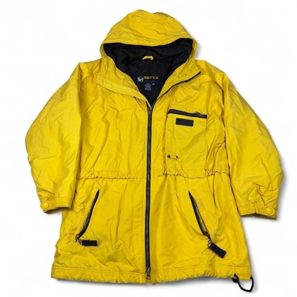 EBTEK Jacket‎ Womens M Yellow Insulated Hooded Outdoor Winter Parka